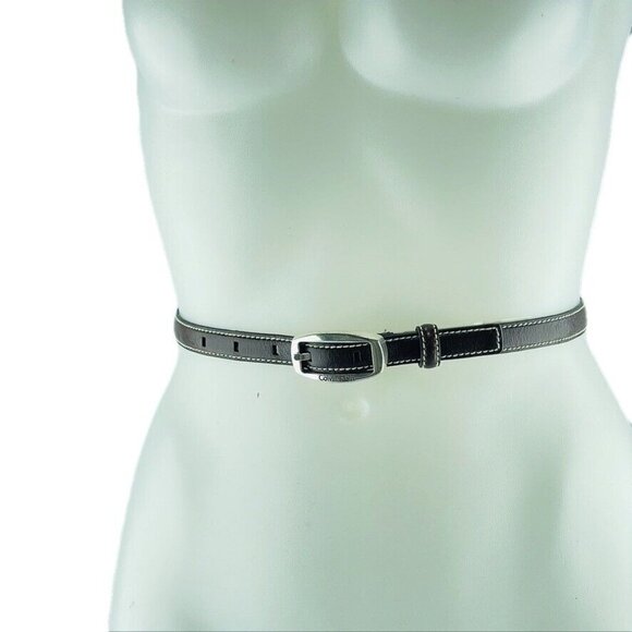 Calvin Klein Womens Genuine Leather Belt L Black - Picture 1 of 6